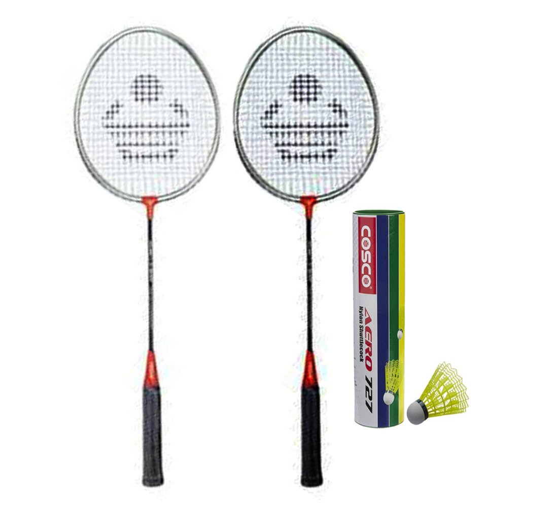 Cosco Cb-90 Badminton Racket Pair With Aero 727 Nylon Shuttle Cock (B01MSVQDG3) Amazon Price History, Amazon Price Tracker