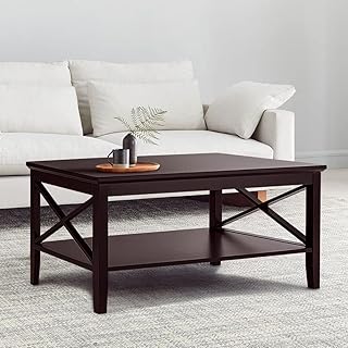 ChooChoo Oxford Coffee Table with Thicker Legs, Espresso...