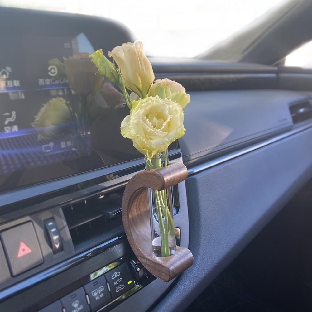 GLEAVI Vase à Fleurs De Voiture Avec Clip Pour Grille D