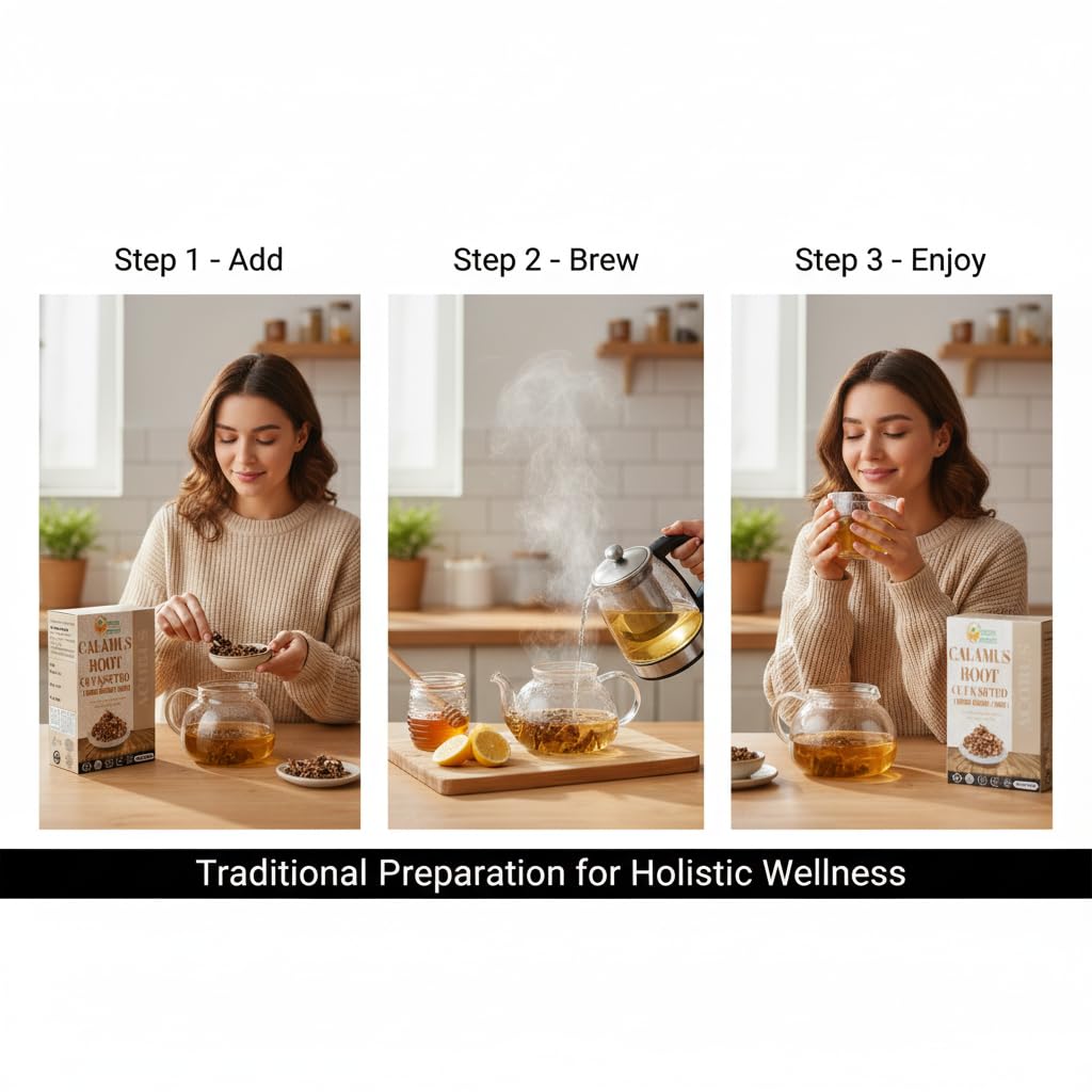 Herbs Botanica Calamus Root Loose Dried Herb for Skin, Stomach Health Benefits Herbal Tea Sweet Flag/Sway/Vacha/Muskrat Root/Vasambu 8 oz / 1/2 lb - Image 7