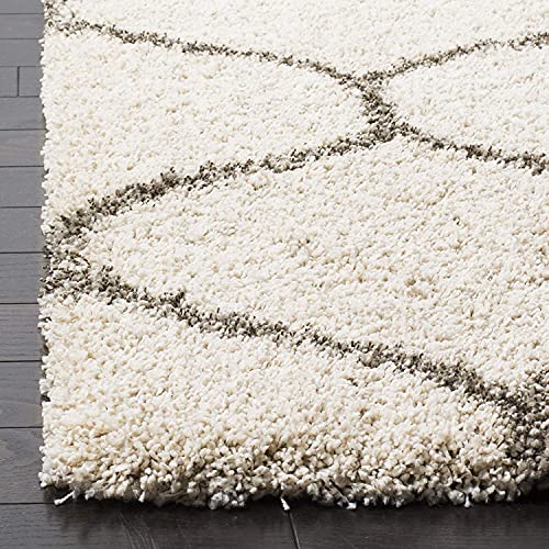 Image of Handwoven Microfibre 3D Rug for Living Room (Ivory & Grey Moroccan, 12 X15 (Feet), Microfibre)