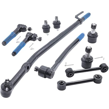 10pc Complete Front Suspension Steering Kit replacement for Ford Excursion F-250 F-350 Super Duty 2WD Models Only Inner & Outer Tie Rod Ends & Upper & ...