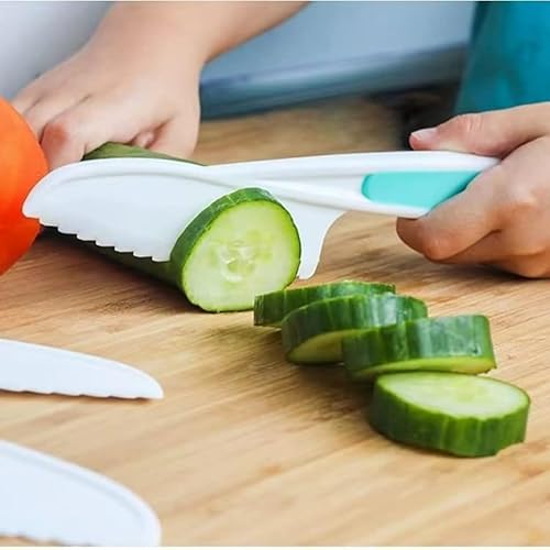 Miniatura 5 de Juego de 23 cuchillos para niños para cocina real, juguetes de cocina Montessori para niños pequeños, juego de cuchillos para niños pequeños con