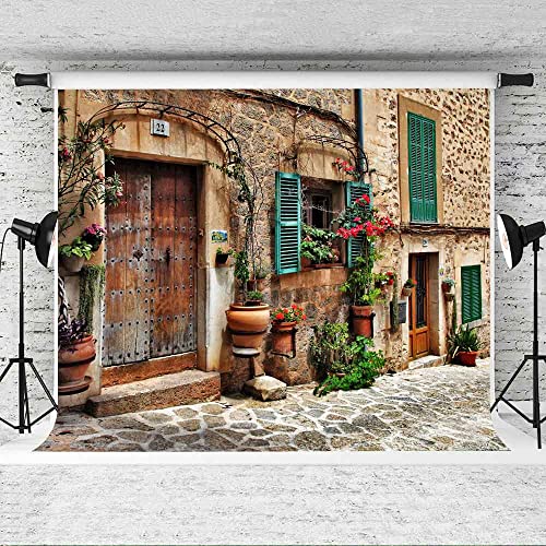 Fondo fotográfico calle Mediterráneo 7x5 pies EOALOR miniatura 3