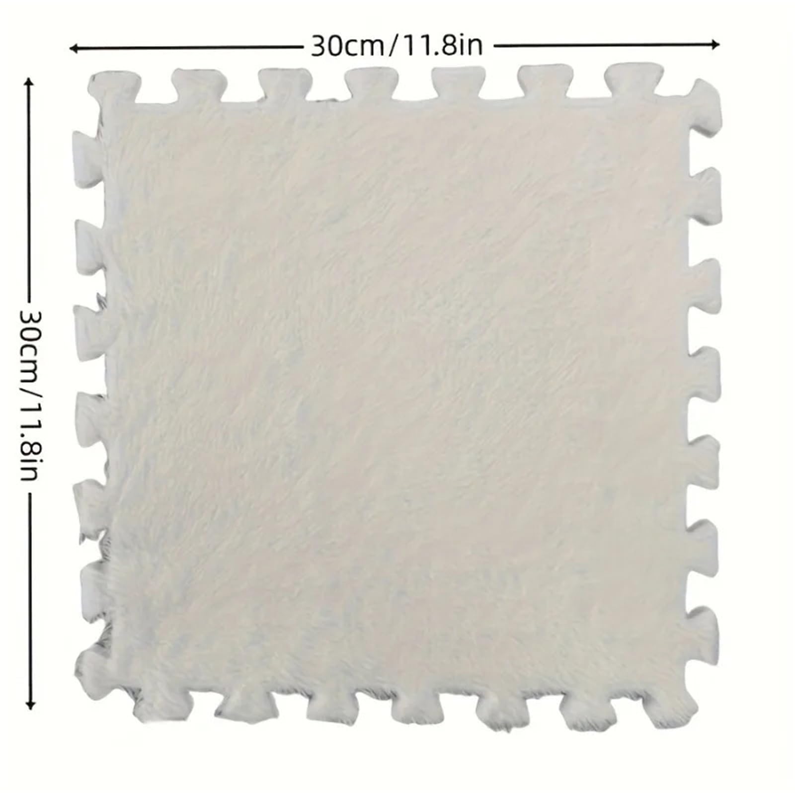 Pluszowa mata puzzlowa, Pluszowa mata podłogowa z pianki Puzzle Multicolor 12 sztuk do wystroju okna sypialni w salonie(6 Gray 6 White)