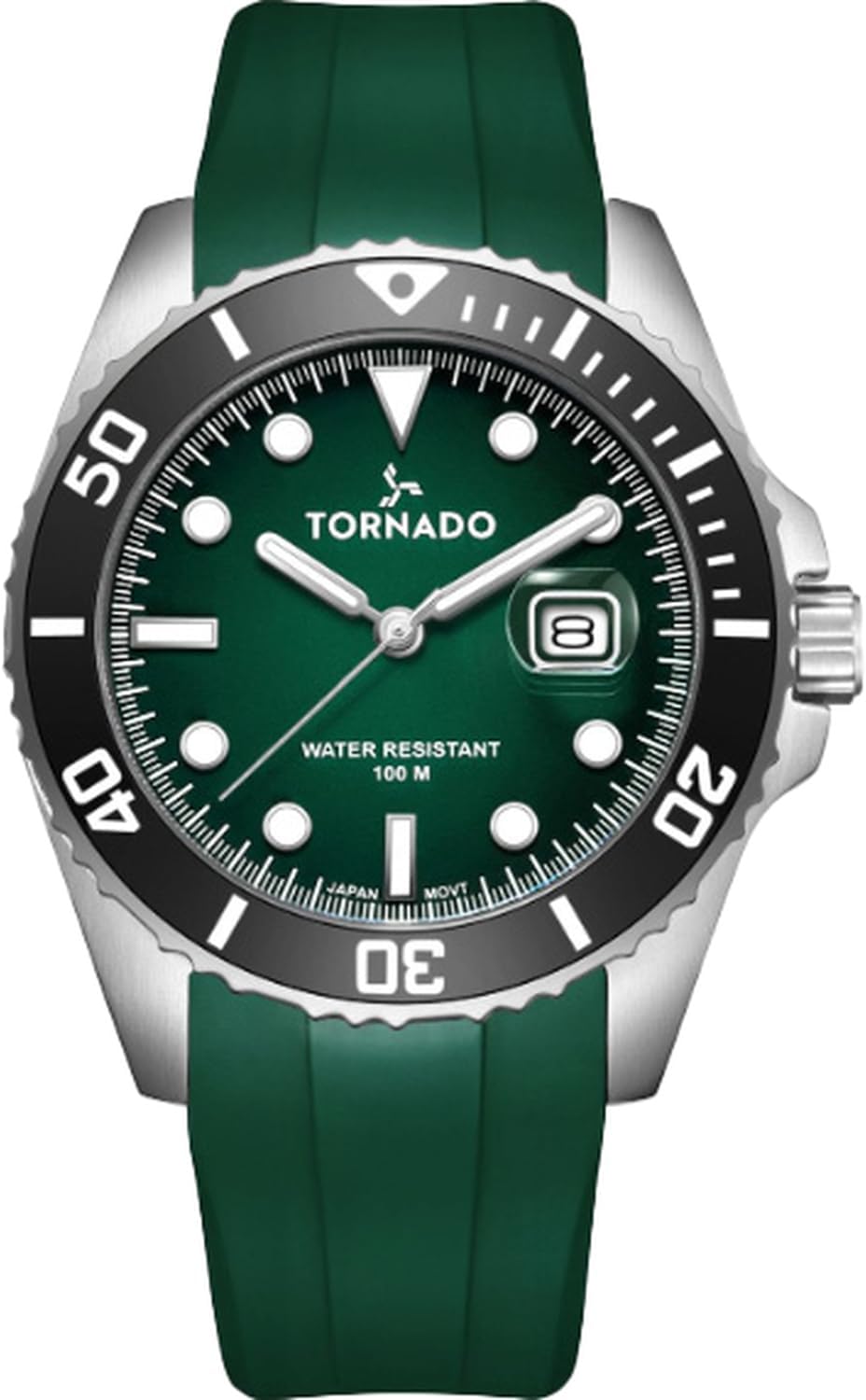 Tornado Lumina Men’s Analog Watch - Silicone Strap, 42mm, 10ATM - T22001