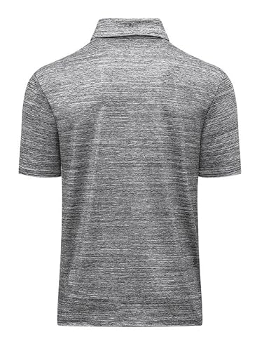 JMIERR Camisa polo masculina de golfe com absorção de umidade, secagem rápida, manga curta, casual,