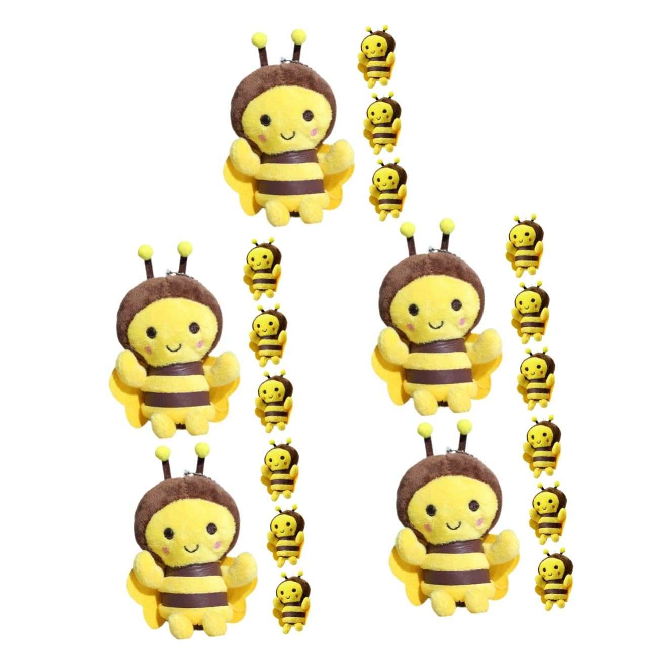 ibasenice 20 Piezas Adornos De Abeja Llaveros De Peluche Mochila Colgante De Abeja Colgantes De Abeja De Peluche Colgantes De Felpa Llaveros DIY Llavero De Abeja Decoración Adorno De Abeja