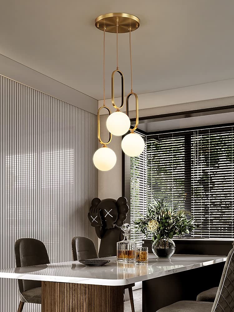 Nowoczesna lampa wisząca LED do sufitu i kinkietu, kompatybilna z żyrandolami do salonu i sypialni - oświetlenie wewnętrzne kuchni w stylu vintage (B, 220 V, ciepłe światło)