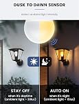 Dusk to Dawn Light Bulbs Outdoor, Sensor A19 LED Light Bulb, 13W (100W Equivalent), 1000lm, Auto On/Off Photocell Automatic for Outdoor Lighting, for Porch Garage Yard, 3000K Warm White, 4Pack