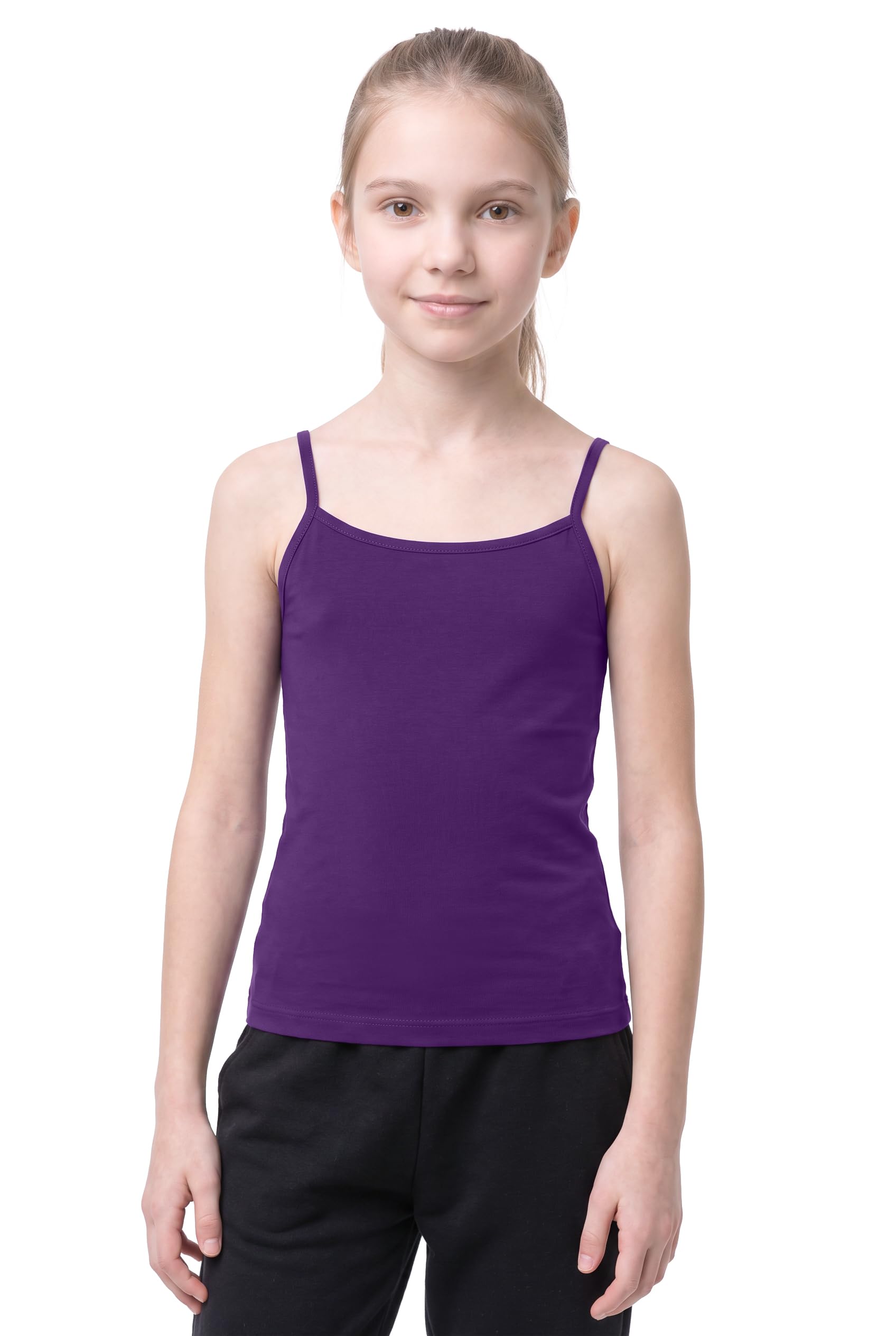 Kurve Girl’s Sleeveless Tank Top – Stretch Undershirts Cami Camisole, UV Protective Fabric, Rated UPF 50+ (Made in USA)