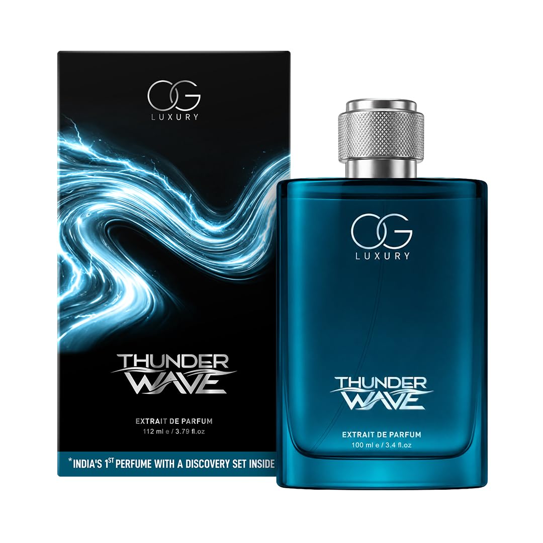 Thunder Wave Extrait De Parfum | India's First Perfume with Discovery Set for Men Inside | Long Lasting Premium Perfume Gift Set for Man | 112ml (1x100ml + 4x3ml)-picture-30