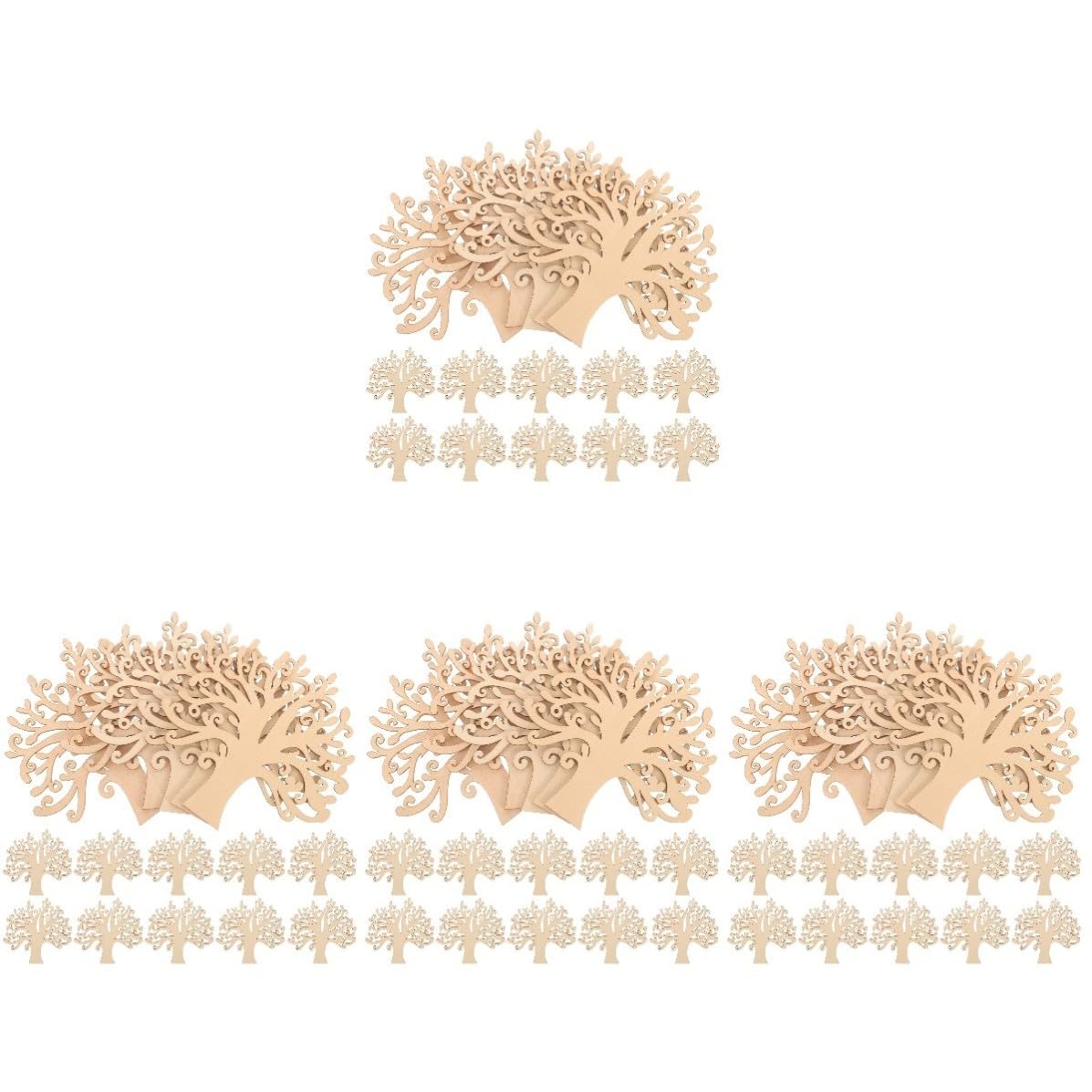 120 Pièces Découpe en Bois pour Garçon et Filles, Décoration DIY