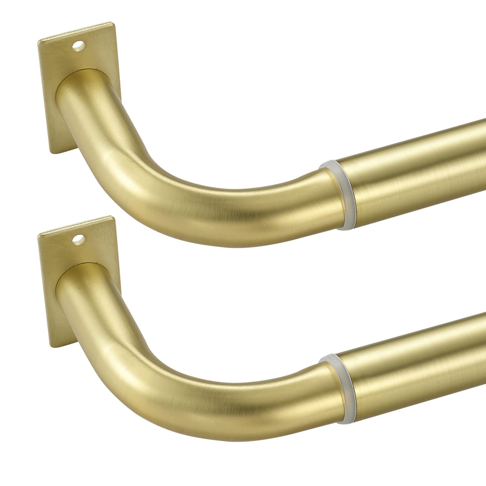 Curtain Rod 2 Pack,1 Inch Wrap Around Curtain Rods for 48 to 84 Inches,Window Room Darkening