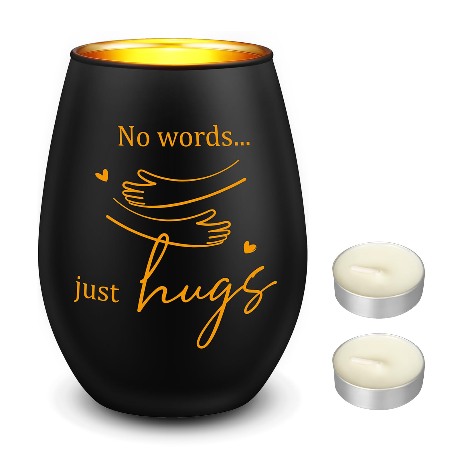 BBTO Sympathy Gift Tealight Candle Holder Condolence Gifts Bereavement Candle Holder, Memorial Gifts for Loss of Loved Encourage Grieving Support Gift for Loss of Mum Dad(Black)