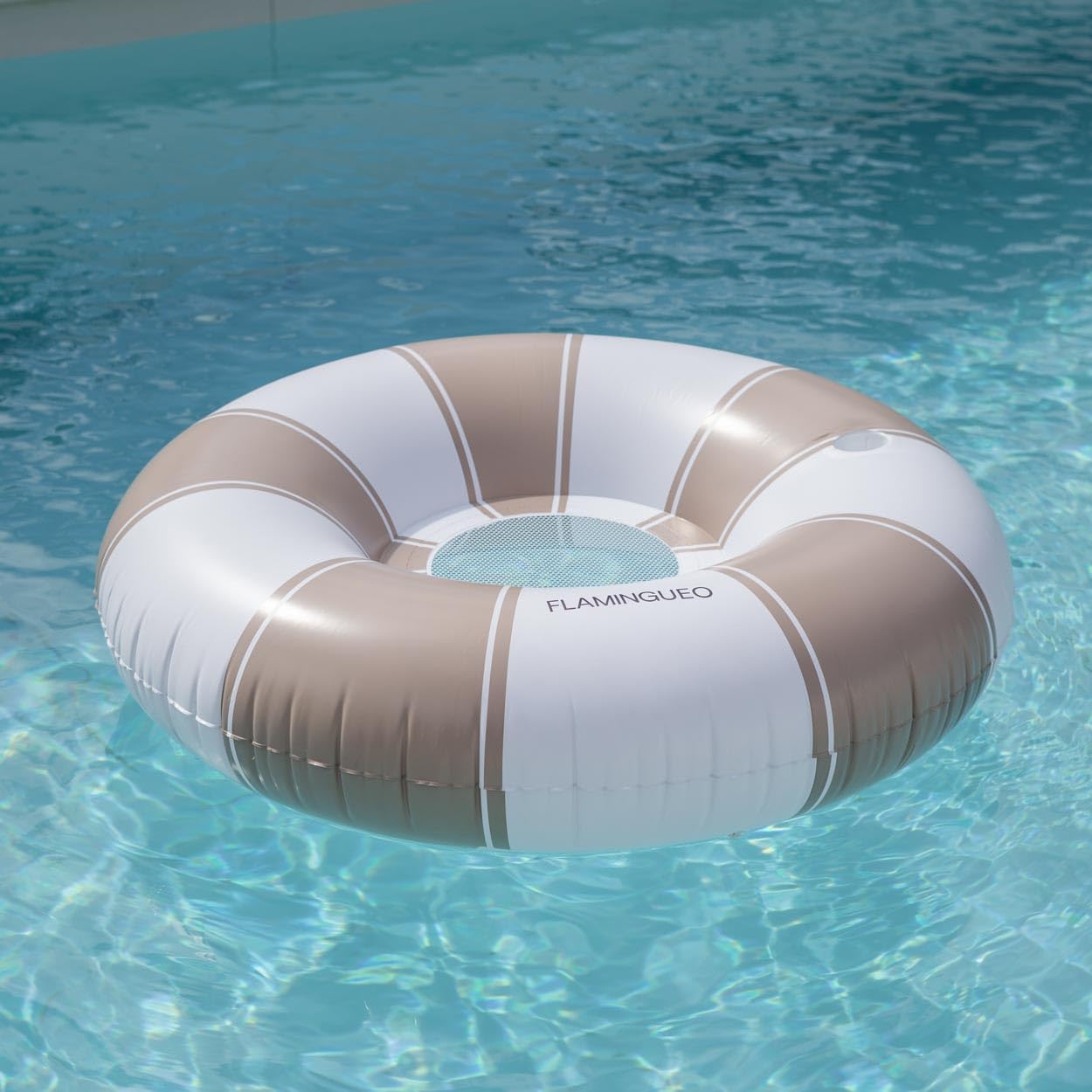 Flamingueo Schwimmring Erwachsene - Für Strand und Pool - Getränkehalter - Donut-Form - Strapazierfähiges PVC - Doppelventil - Zweifarbiges Design