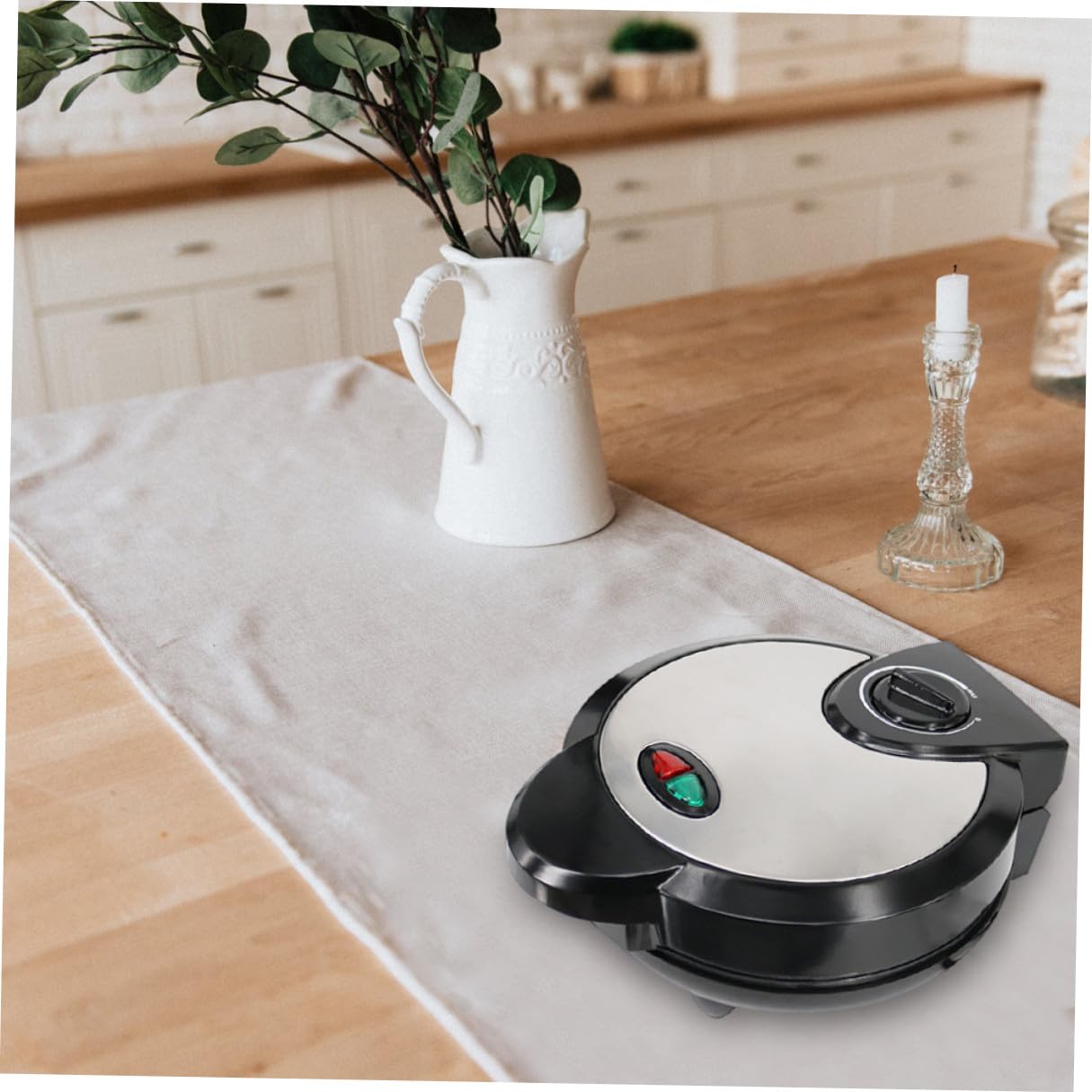 Cabilock Máquina para Hacer Rollos de Helado Negra de Acero Inoxidable | Revestimiento Antiadherente, Limpieza Sencilla, Uso Doméstico para Conos y Enrollados