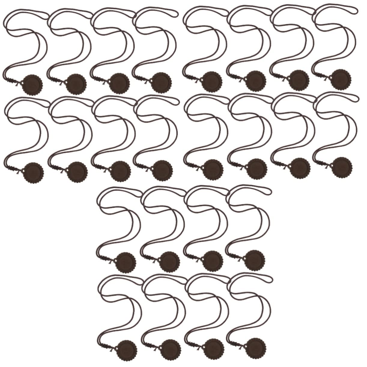 Operitacx 5 Set Collana Di Legno Di Legno Ancore Numero Di Perline Corda Ciondolo Ciondoli Con Cornice Per Foto Lunetta Per La Creazione Di Gioielli 10 Pezzi * 5