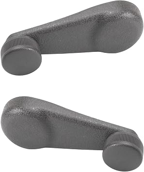Front Rear Window Crank Handle Gray Pair 2 Piece Compatible with Isuzu NPR/NPR-HD/NQR/NRR/Trooper|GMC W3500/W4500/W5500/W5500HD Forward|Chevy W3500/W4500/W5500/W5500HD Tiltmaster