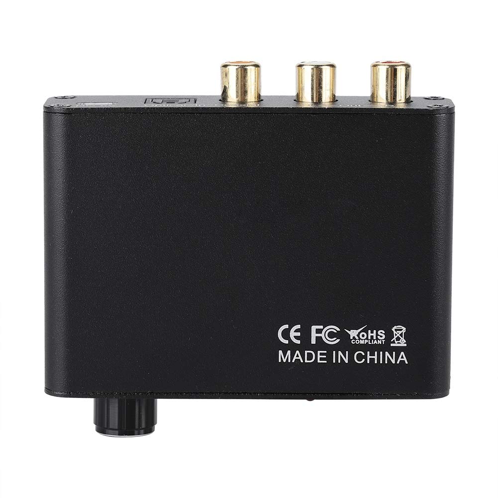 Diyeeni Décodeur/Convertisseur Audio Analogique Numérique DTS/AC-3 5.1 Canaux, Adaptateur Audio Stéréo avec Contrôle du Volume 3.5mm Jack, Support L/R, SPDIF, Coaxial Optique pour HD DVD 360