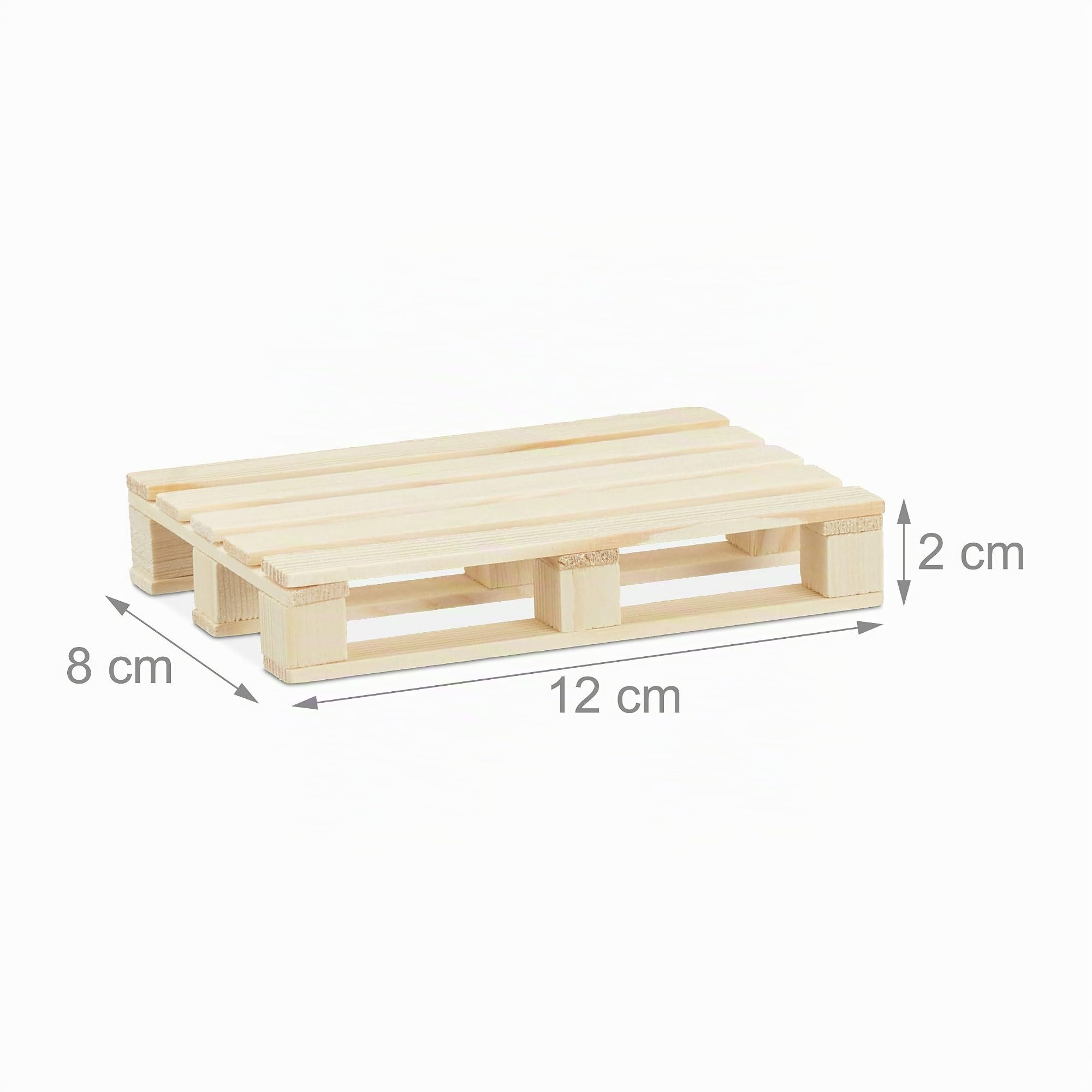 Relaxdays Sottobicchieri Mini Pallet, Set da 6, Poggiabicchieri Antiscivolo, Bancali in Legno, HLP: 2x12x8cm, Naturale