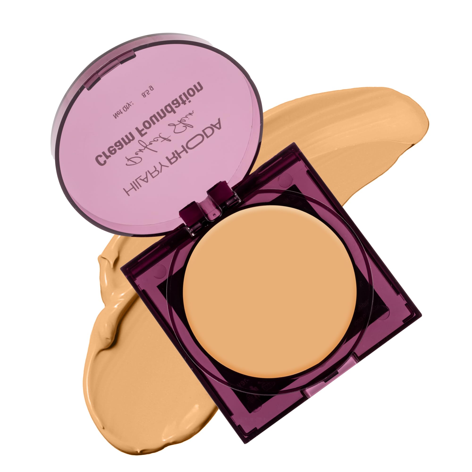 Hilary Rhoda Perfect Skin Cream Foundation | Buildable Coverage & Lightweight | Waterproof & Matte Finish | Blendable Foundation - 8.5g (Nude - Shade 04)-image-47