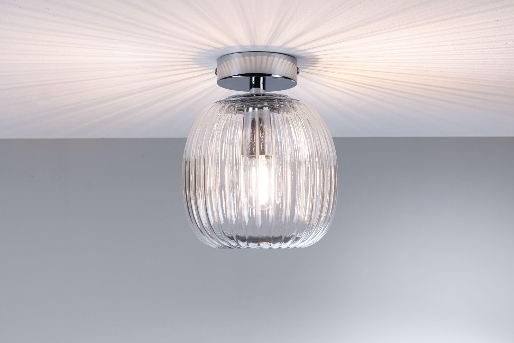 Paulmann 71141 Selection Bathroom Deckenleuchte Ruya IP44 E14 230V max. 20W Glas, Chrom Wand-/Deckenleuchte, Badbeleuchtung