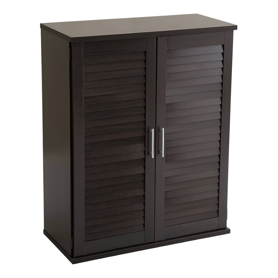 ルーバーシューズボックス 75cm幅【Dion-ディオン-】ダークブラウン Amazon|ルーバーシューズボックス 75cm幅【Dion-ディオン