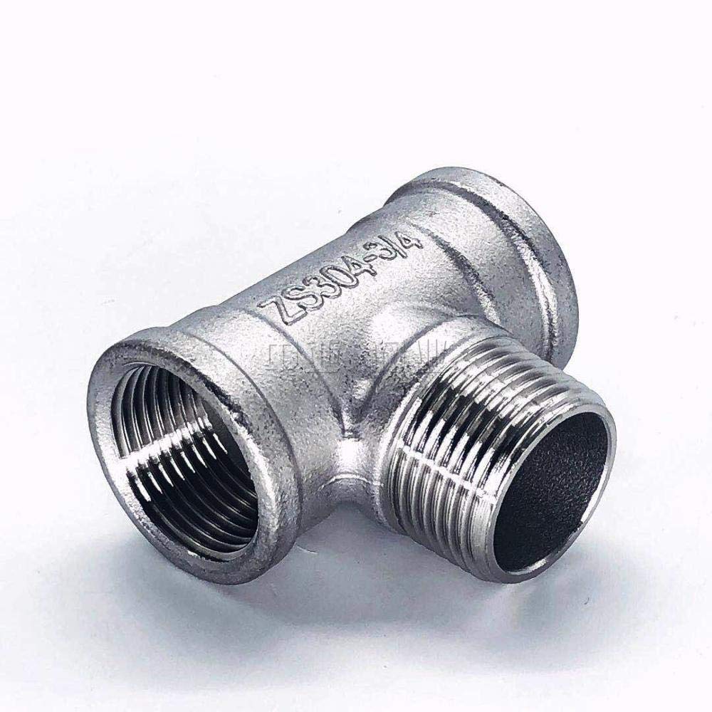 Female+male+Female Threaded 3 Way Tee T Pipe Fitting 1/2" 3/4" 1" Threaded SS304 Stainless Steel(1-1/4") fittings