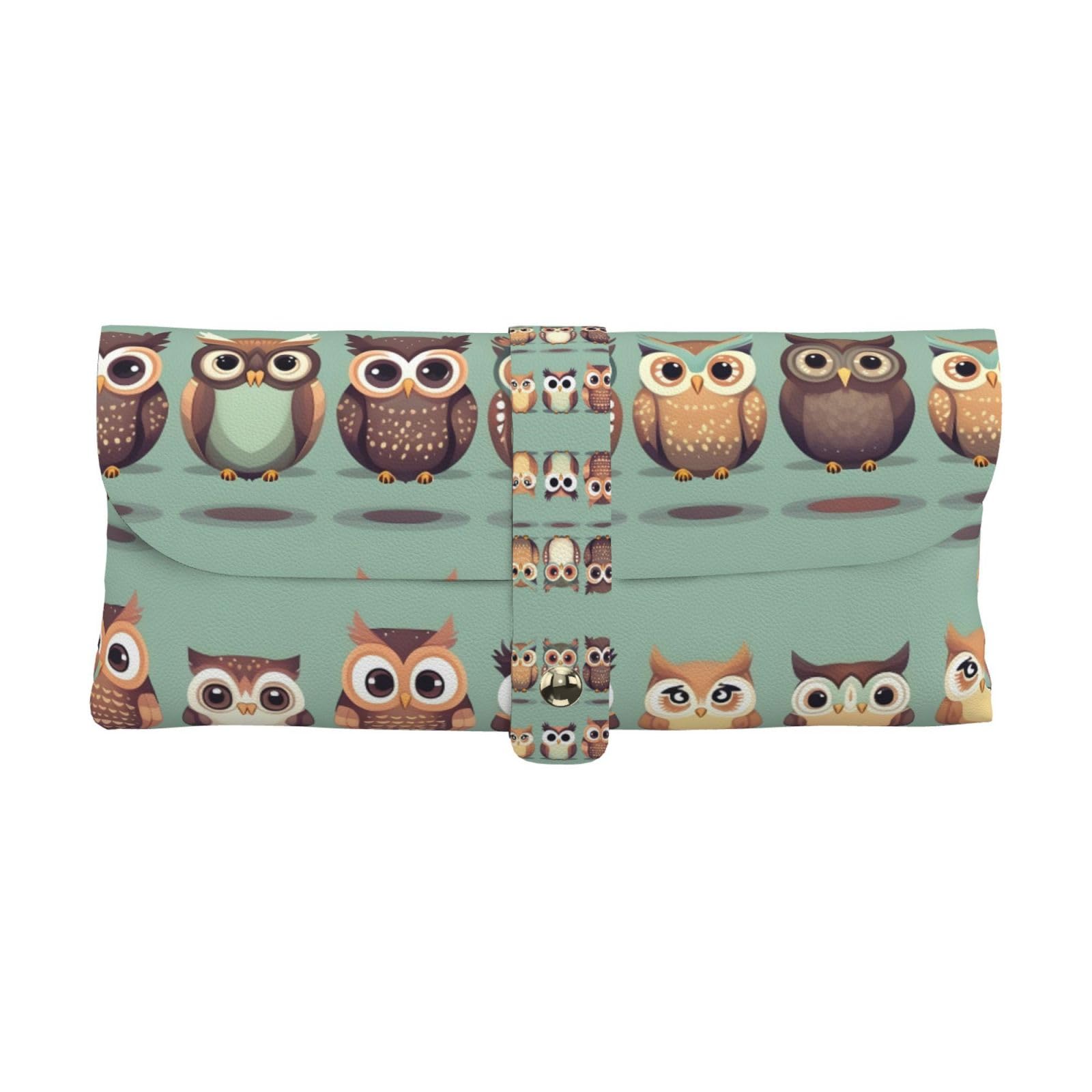 SDEGTHO Cartoon Owls Cute Leather Glasses Case Sunglasses Pouch Eyeglass Case For Men And Women Eyeglasses