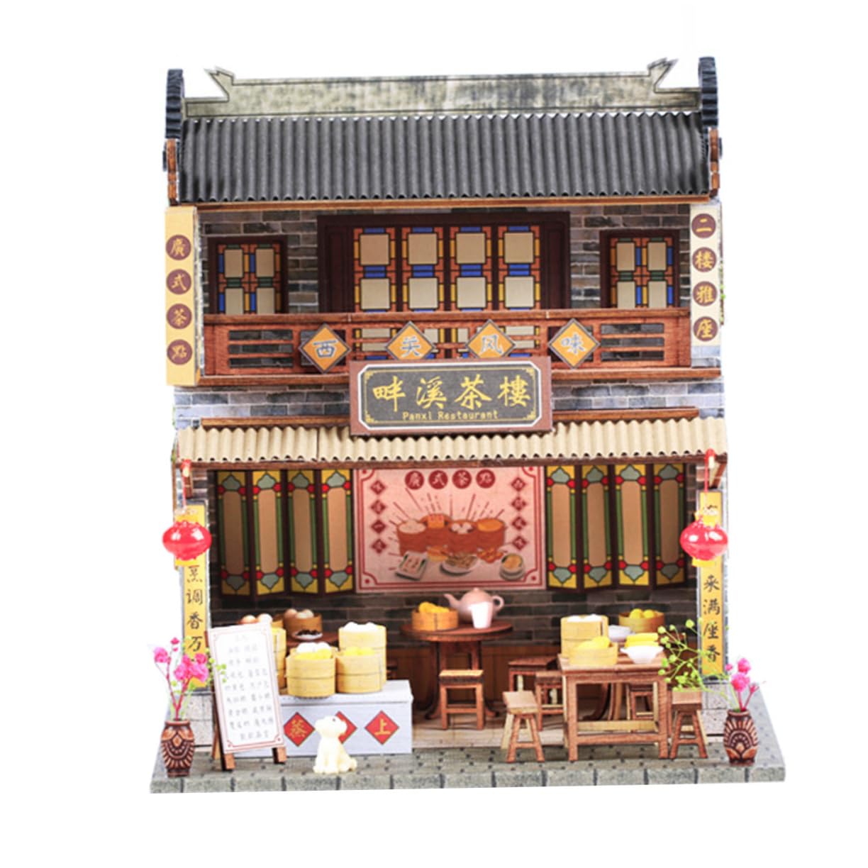 TOYANDONA 1Pc DIY Chinese Style House Model Kit Assembling for Educational Craft to Enhance Manipulative Skills Materials Great Home Decor Option