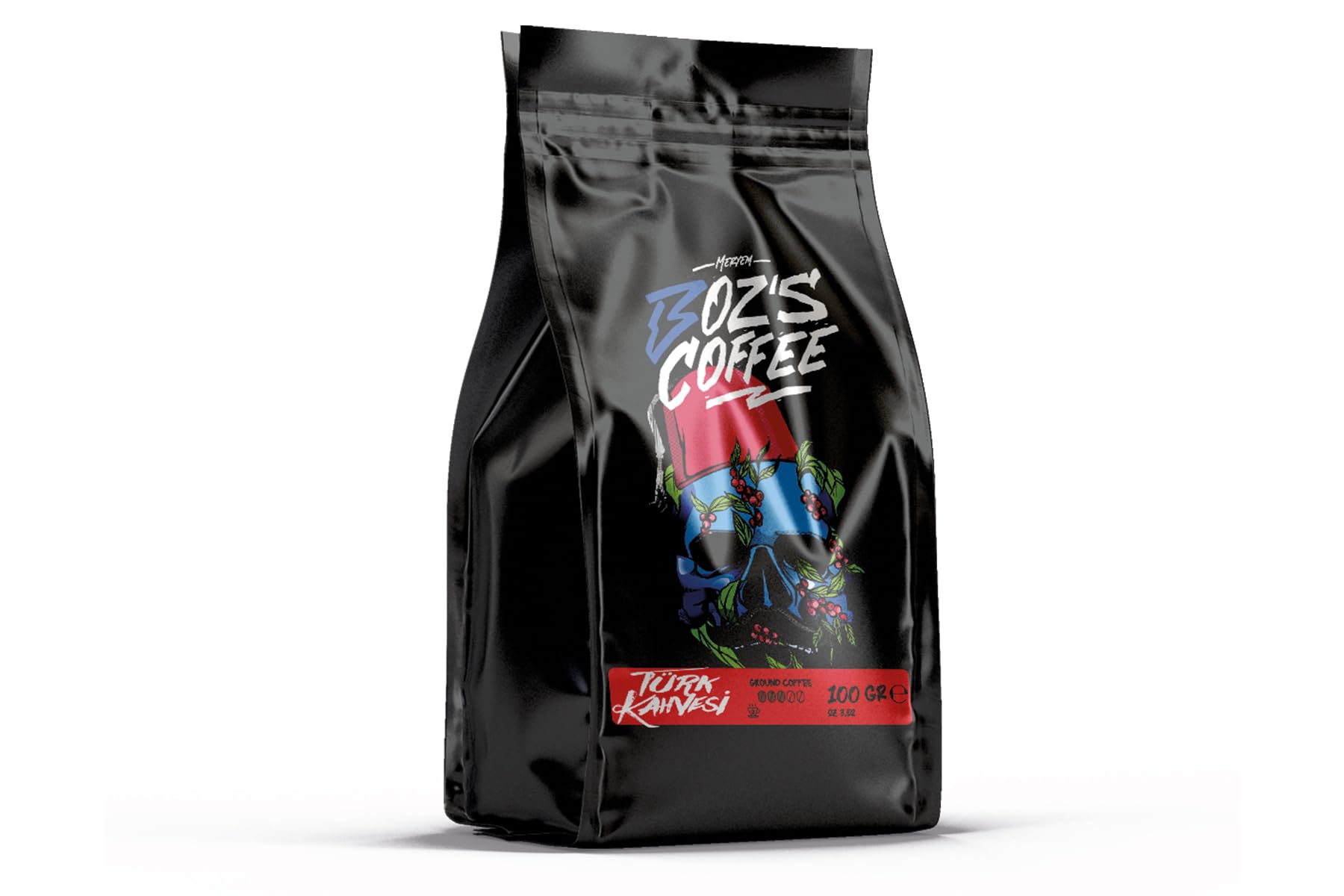 Meryem Boz's Coffee İnce Öğütülmüş Türk Kahvesi, Orta Kavrulmuş,%100 Arabica, Kremamsı Doku, 100 g