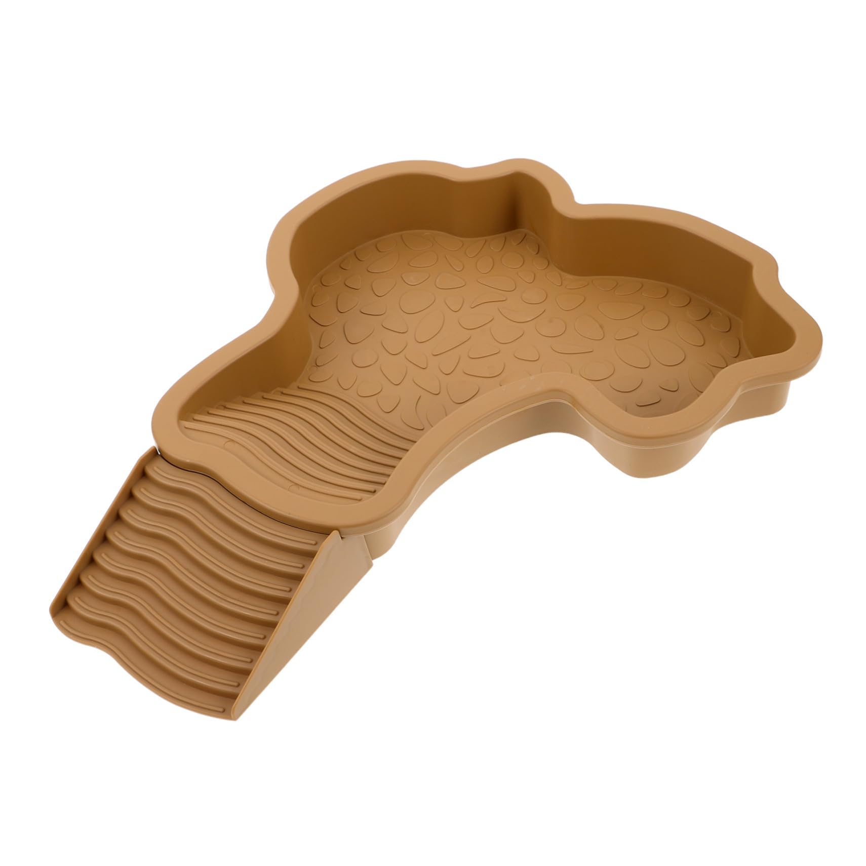 YARNOW Bañera para Tortugas Piscina de Baño con Rampa Externa y Plataforma de Descanso para Reptiles Hábitat Acuático
