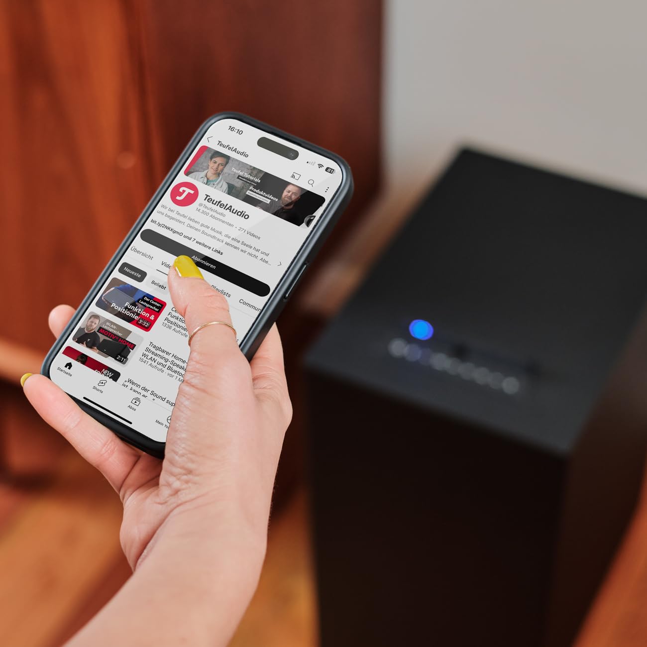 Teufel Concept 8 Subwoofer mit Bluetooth und Integrierter AV-Receiver, Qualcomm aptX, USB-C, HDMI ARC CEC und Dynamore-Technologie, 5.1 USB-C-Soundkartenfunktion