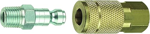 tru-flate 13101CouplerPlug Set 14" hembra NPT Coupler y 14" Male NPT Plug