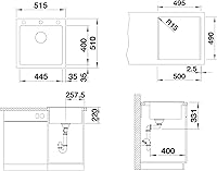 Vista 4 de Blanco 523680 PLEON 5 Silgranit PuraDur con control de caudal - Blanco