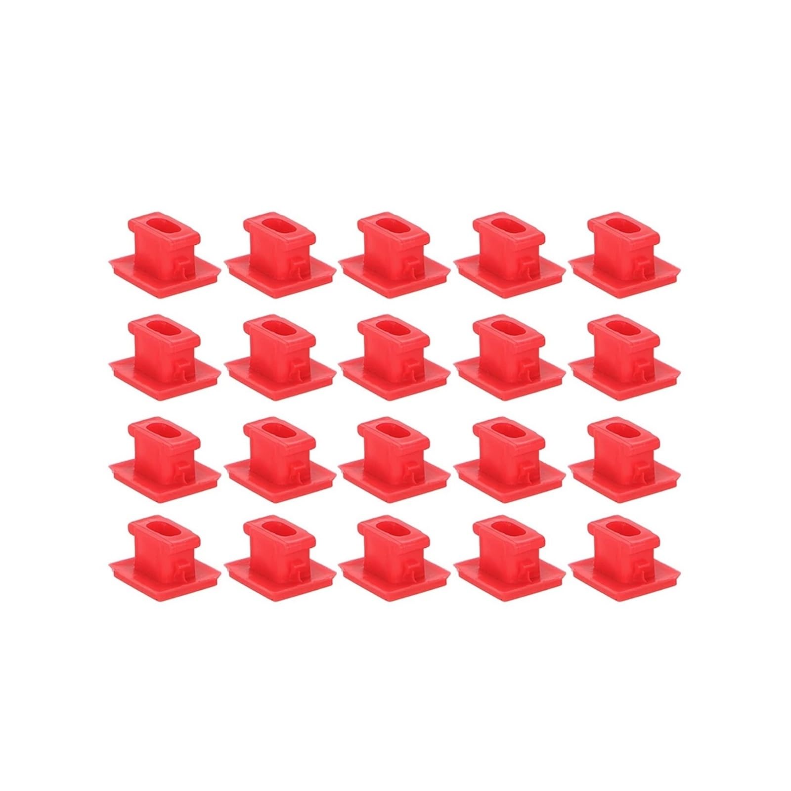 KXFVYNE 20pcs Set Car Fasten Clips Red Insert Grommets Panel Fixing Buckles Compatible E46 E65/E66 E83N Dashboard Dash Trim Strip