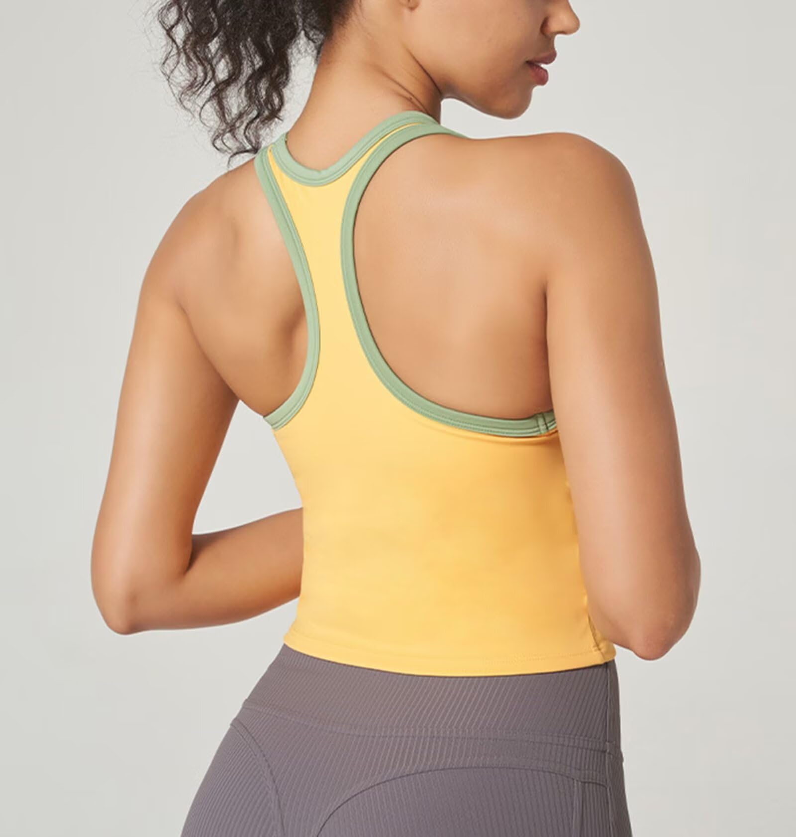 Camiseta sin Mangas de Entrenamiento para Mujer Camiseta de Tirantes con Sujetador Incorporado