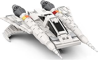 MOC 48610 Starship Ultimate Collector Series Space Buck Rogers Starfighter Building Block Ship Star Warship Advanced Collectible Starship Model Building Kit,White 548pcs