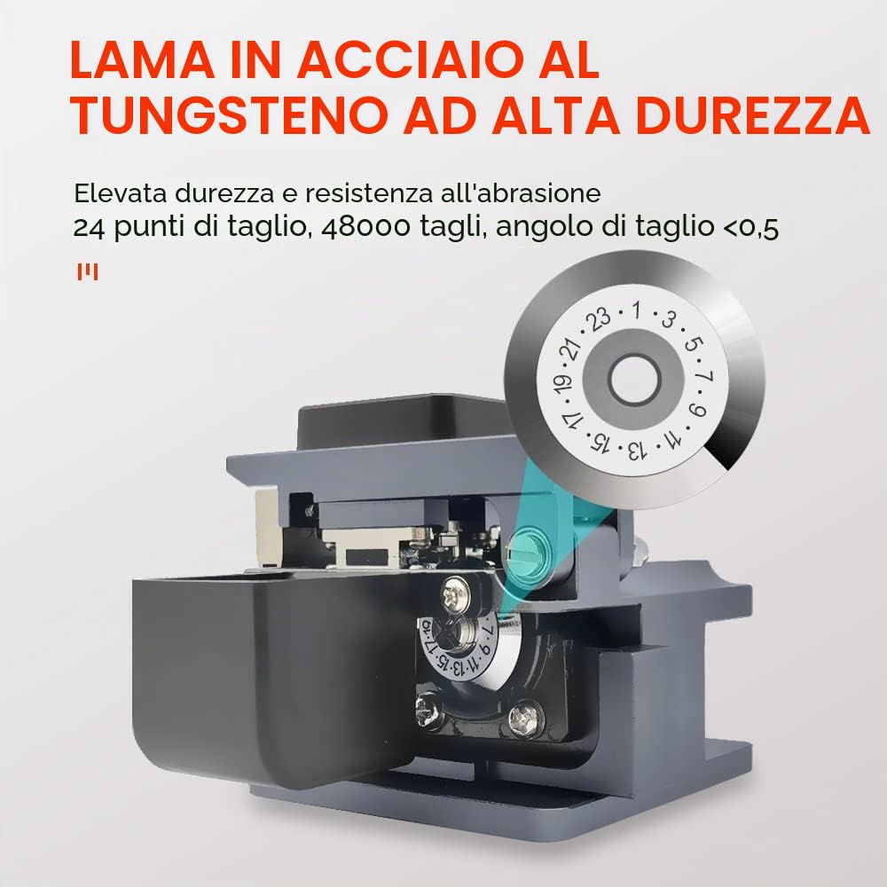 TM20 Fiber Cleaver - Taglierina in fibra 3 in 1 e guida di rimbalzo automatica, ad alta precisione, con protezione in fibra rotta