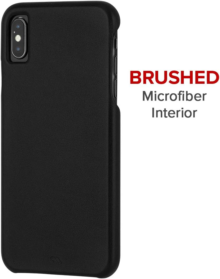 Case-Mate - iPhone XS Max Case - BARELY THERE LEATHER - iPhone 6.5 - Black Leather