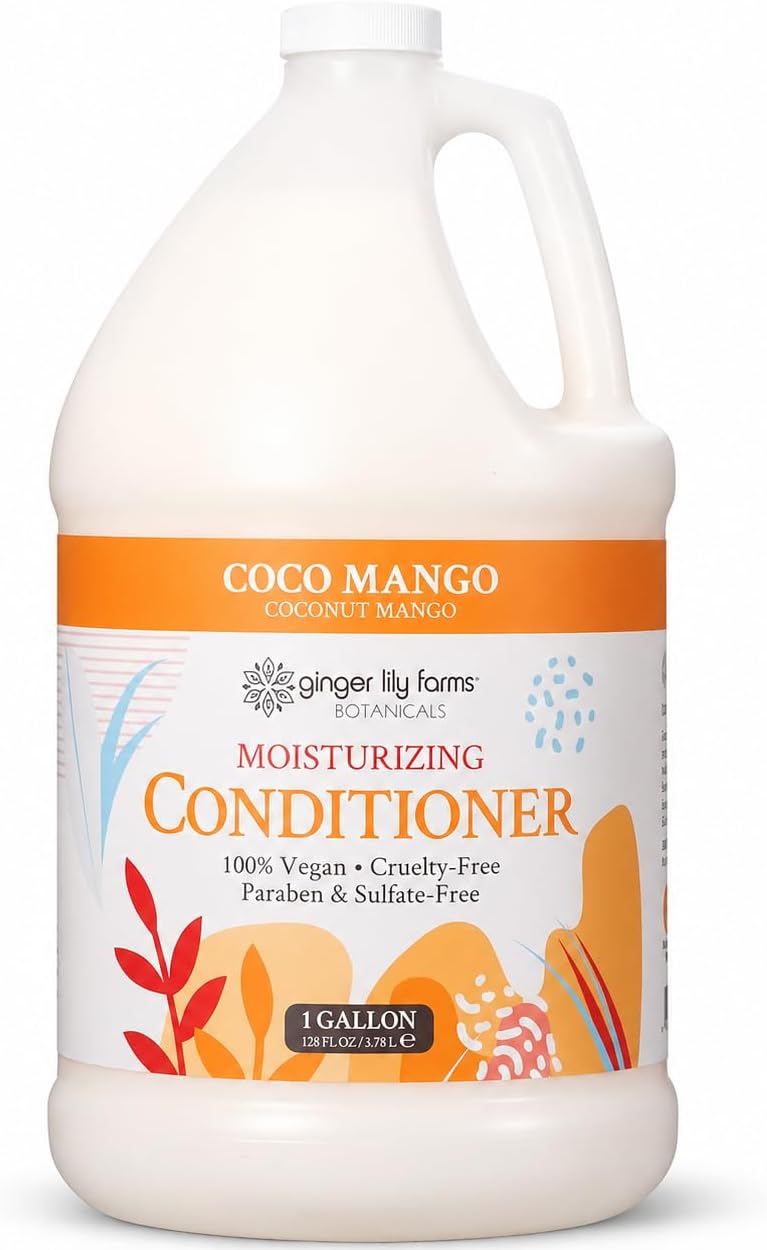 Botanicals Coco Mango Moisturizing Conditioner, 100% Vegan, Paraben, Sulfate, Phosphate, Gluten and Cruelty-Free, 1 Gallon