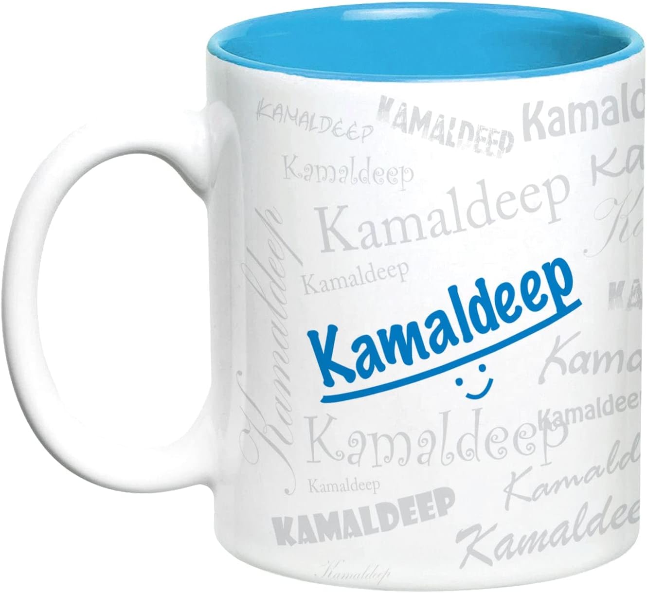 Hot Muggs Me Graffiti Mug - Kamaldeep Personalised Name Ceramic, 315 ml, 1 Unit