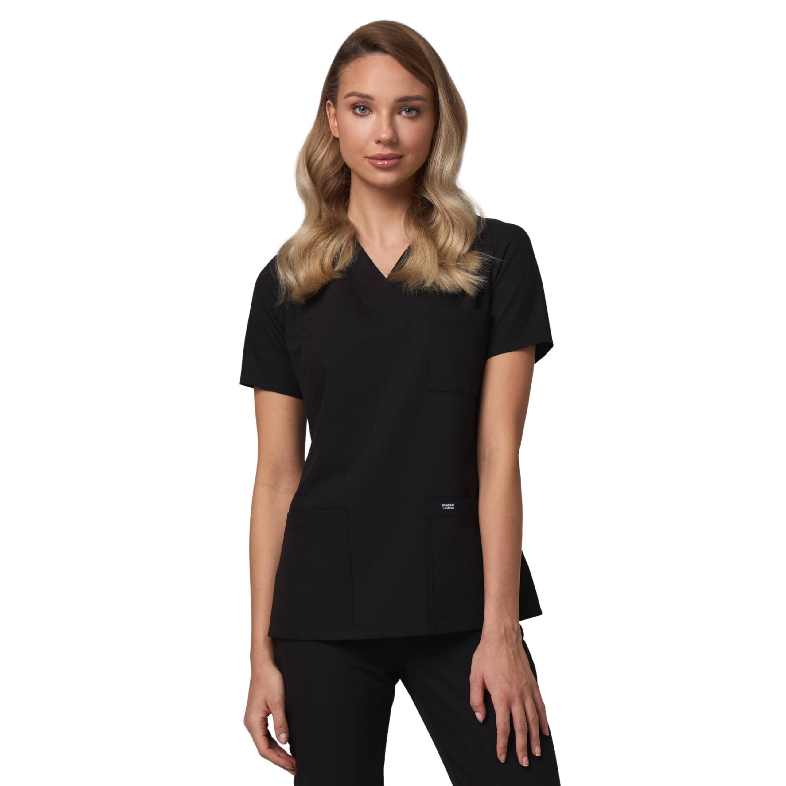 Damen Kasack V-Ausschnitt 3 Taschen | Scrubs, Pflege, Ärzte, Ärztinnen