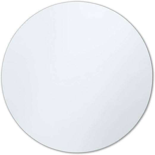 Amazon.com: Better Bevel 30" x 30" Frameless Round Mirror | Polished ...