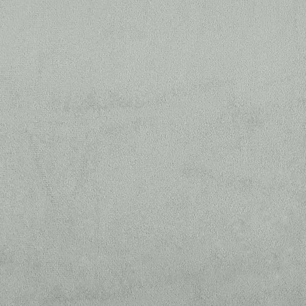 Juego de 3 sofás de terciopelo gris claro, 2 sofás de 2 plazas con reposapiés, diseño moderno, marco de metal resistente, acolchado cómodo para salón, opción en forma de L