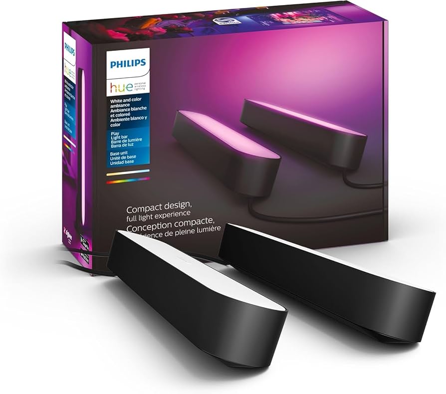 ライト・照明器具 Philips Hue Light Play light bar Philips Hue Smart Play Light Bar Base Kit, Black - White