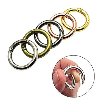 Amazon.com : Round Carabiner Key Ring Spring Keyring Key