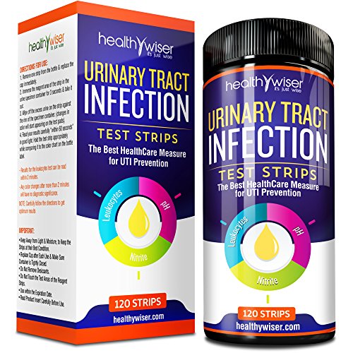 Urinary Tract Infection Urine Test Strips 120ct, UTI Test Kit Detects Leukocytes and Nitrite and pH Reading, Urinalysis Strips for Home Testing