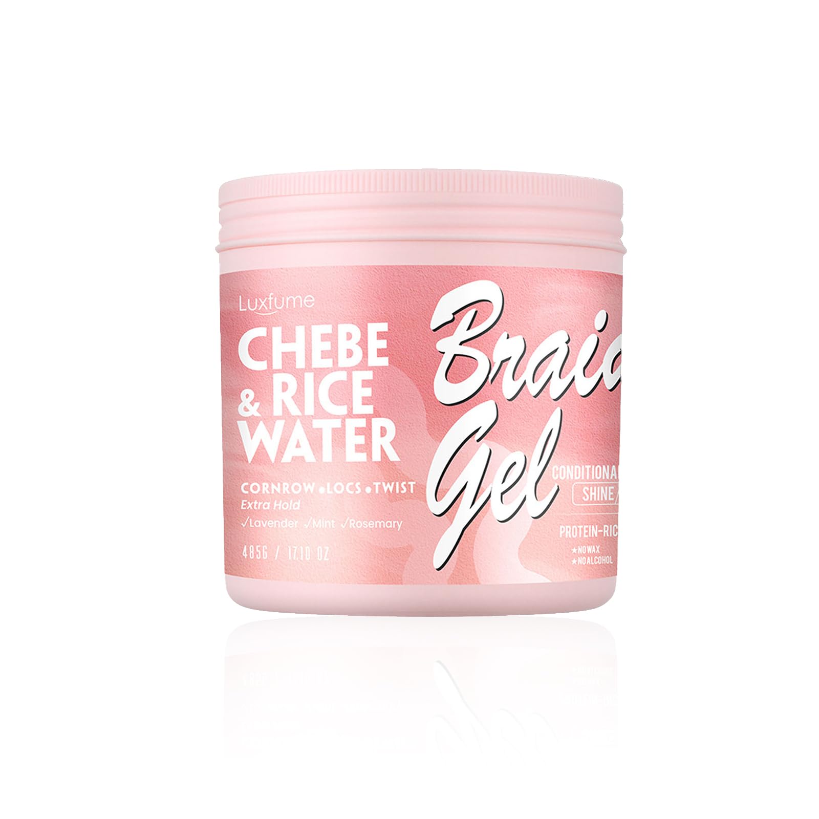 Joyeee Braiding Gel, 485ml Edge Control Braid Styling Curl Gel for Afro Hair Curly Hair No White Residue